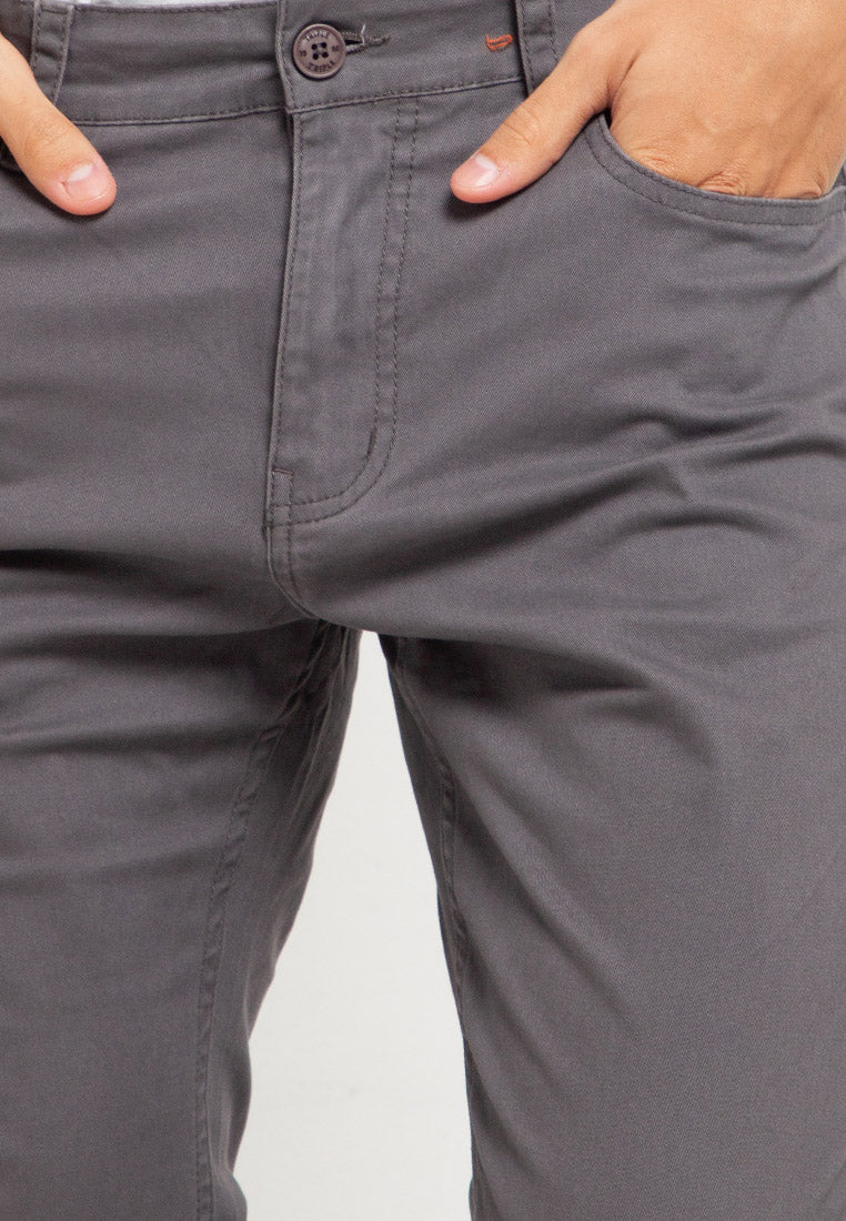 Celana Basic Big Size Stretch Regular Slim | 304ZZ 858 - Dark Grey