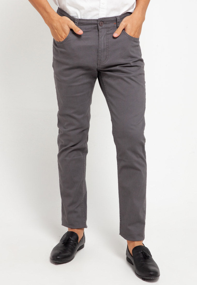 Celana Basic Big Size Stretch Regular Slim | 304ZZ 858 - Dark Grey