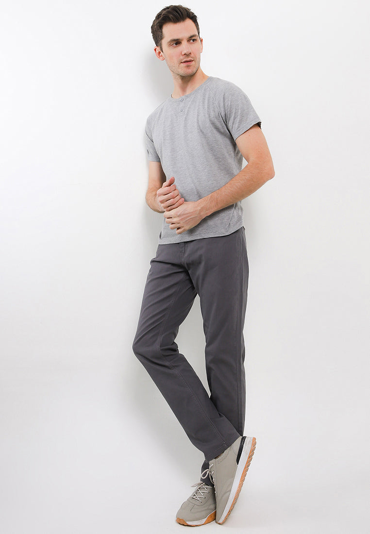 TRIPLE Celana Basic Stretch Regular Slim (304 858 DGR) - Dark Grey
