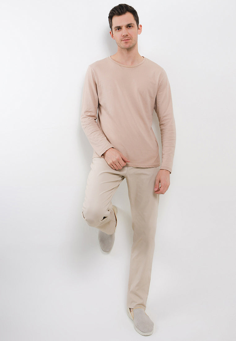 Celana Basic Big Size Stretch Regular Slim | 304ZZ 858 - Cream