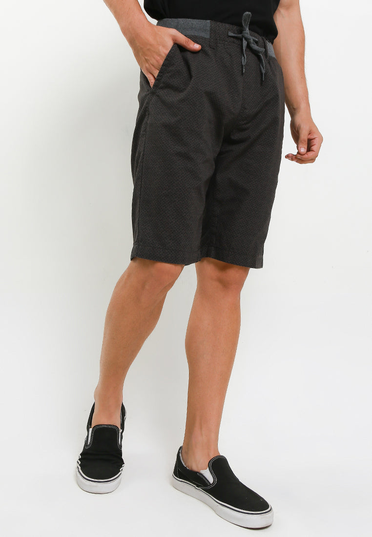 TRIPLE Celana Pendek Chinos Stretch (335 848 DGR)- Dark Grey