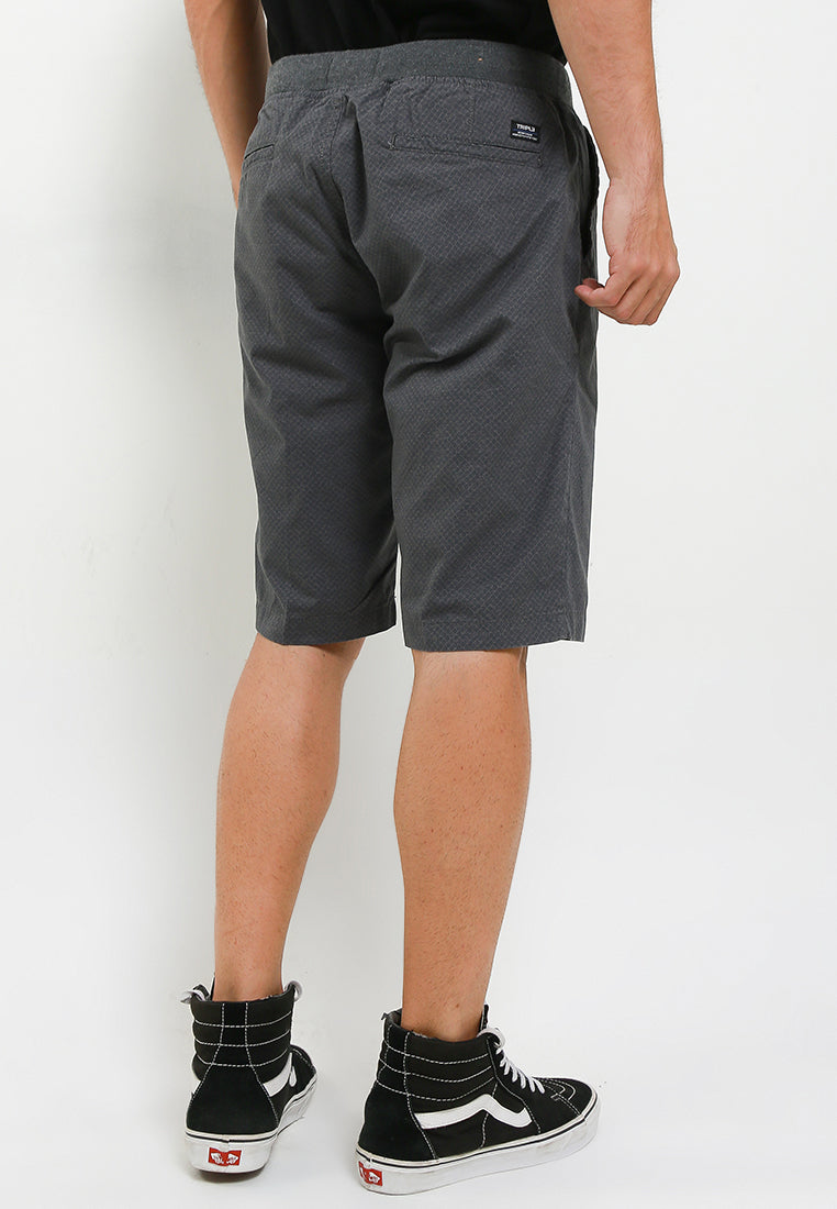 TRIPLE Celana Pendek Chinos Stretch (335 848 MGR)- Mid Grey