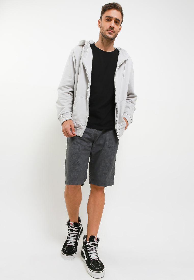 TRIPLE Celana Pendek Chinos Stretch (335 848 MGR)- Mid Grey