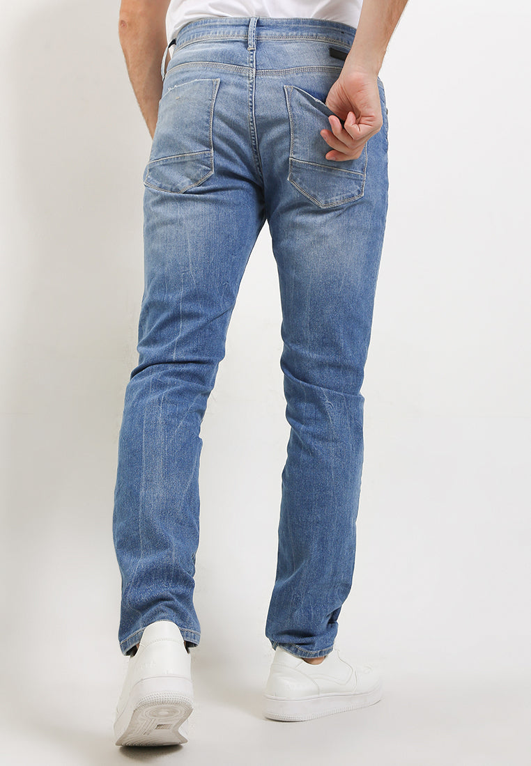 TRIPLE Celana Jeans Stretch Slim Fit | 338 828 02 BWD - Light Wash