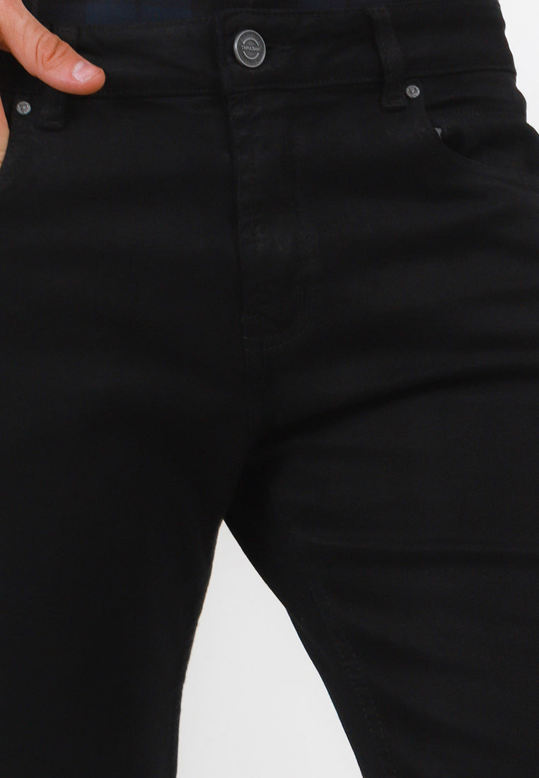 TRIPLE Celana Jeans Stretch Slim Fit Super Black (349 828 05 23)