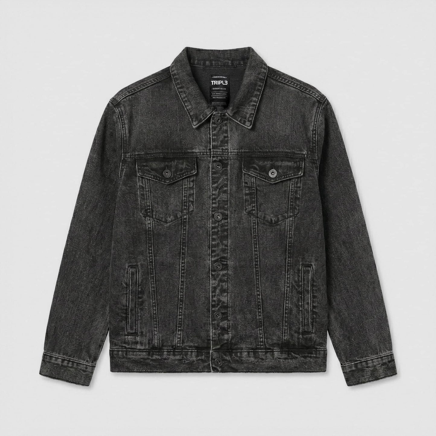 TRIPLE Jaket Denim Reguler Slim (JK DNM 555 04 BWB)