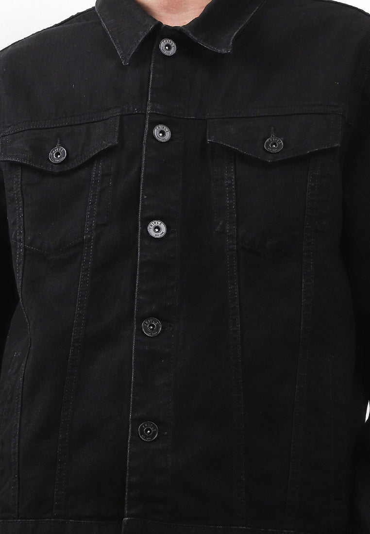 TRIPLE Jaket Denim Regular Slim - Garment Wash