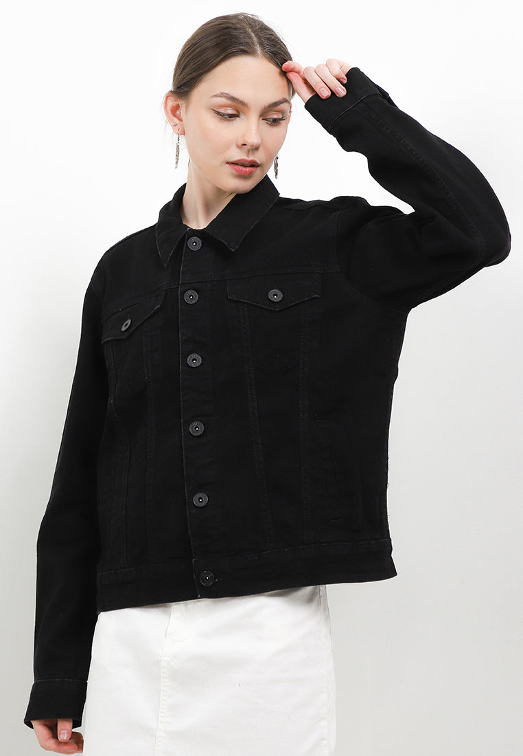 TRIPLE Jaket Denim Regular Slim - Garment Wash