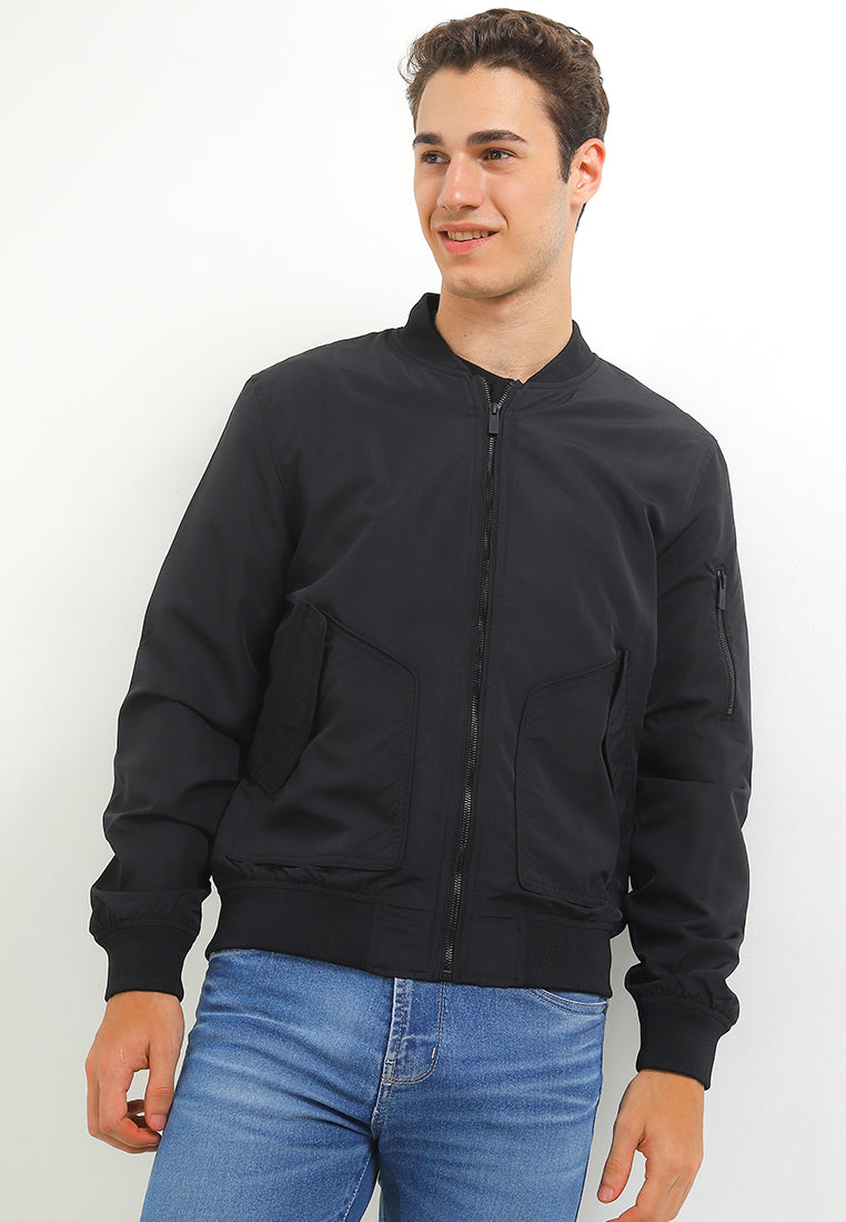 Jaket Bomber Parasut | JK PRS 535 11 - Black