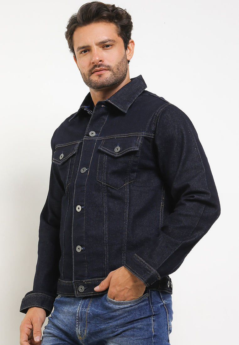 Jaket Denim Big Size Slim Fit | JKZZ DNM 585 03 - Garment Wash