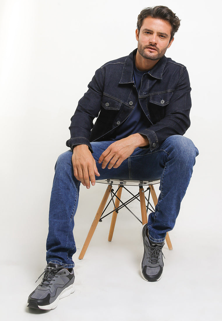 Jaket Denim Big Size Slim Fit | JKZZ DNM 585 03 - Garment Wash