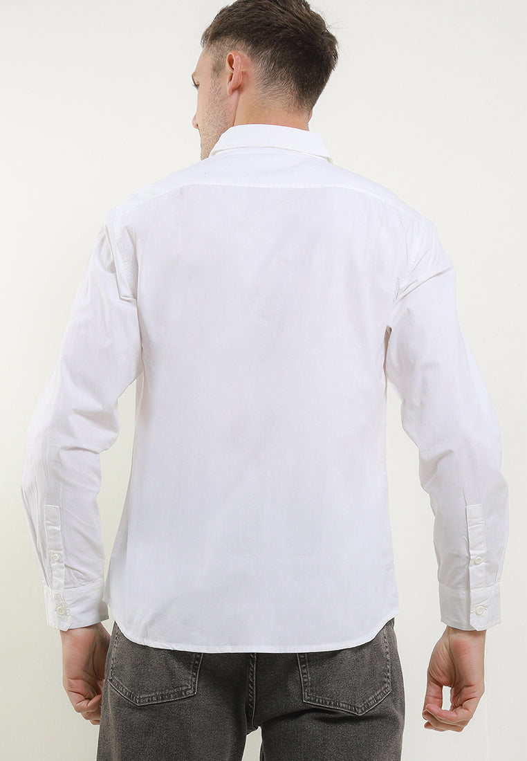 Kemeja Lengan Panjang Slim Fit | LS 187 01 - WHT