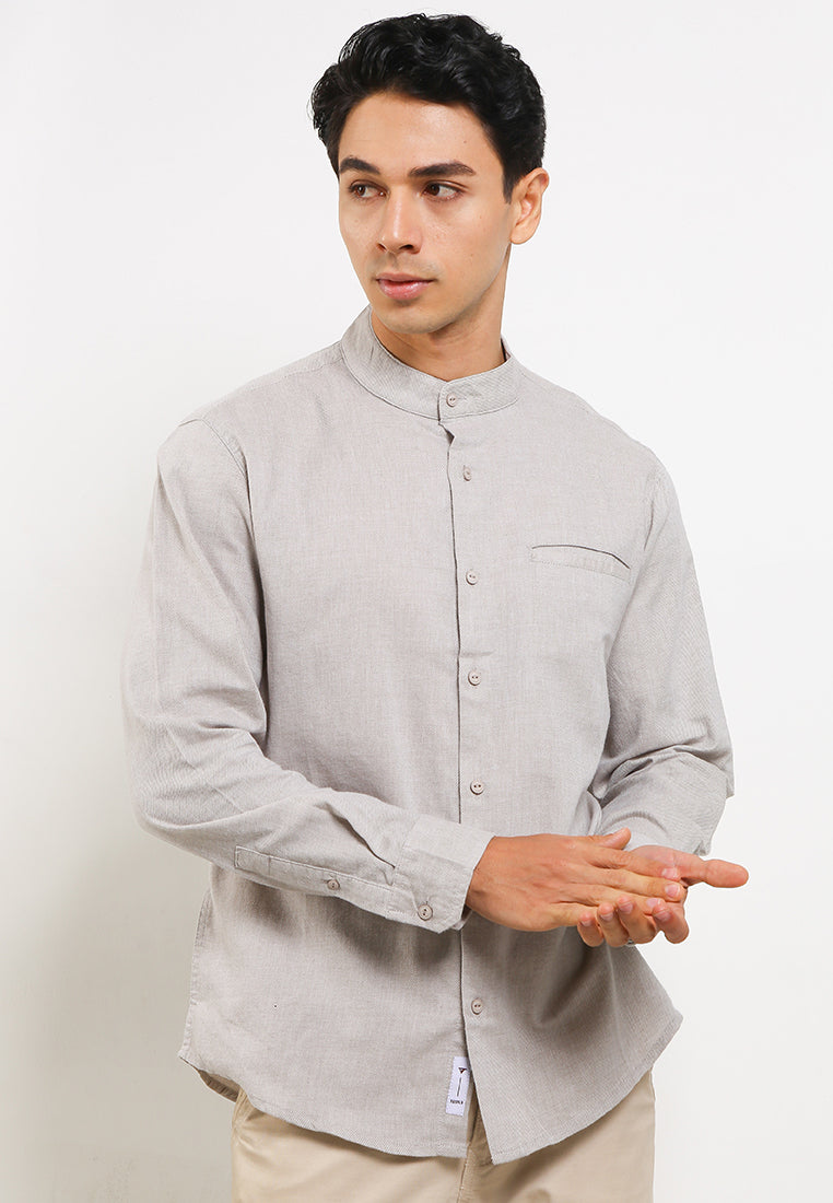 Kemeja Lengan Panjang Slim Fit | LS MC 420 01 - Cream