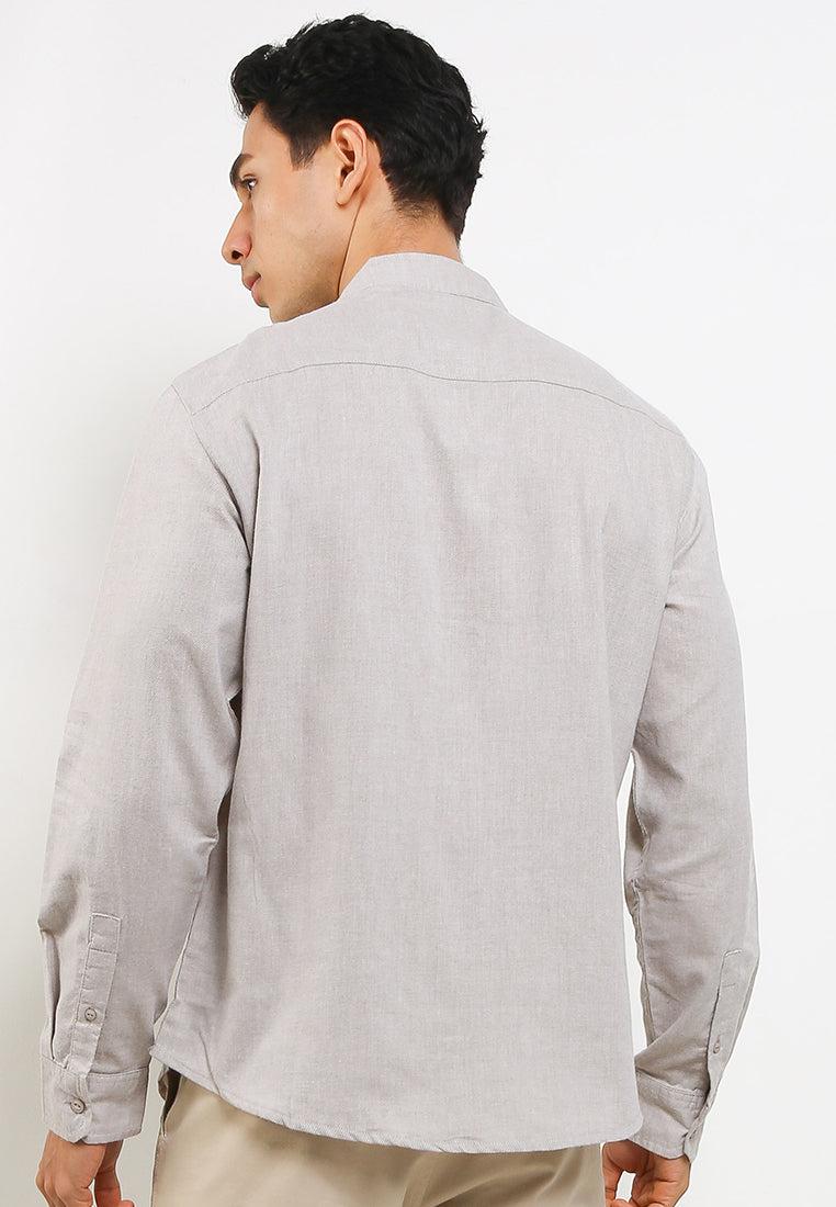 Kemeja Lengan Panjang Slim Fit | LS MC 420 01 - Cream