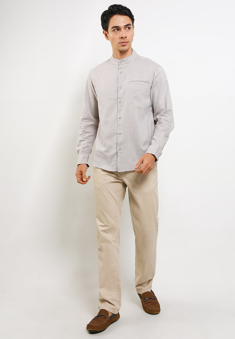 Kemeja Lengan Panjang Slim Fit | LS MC 420 01 - Cream
