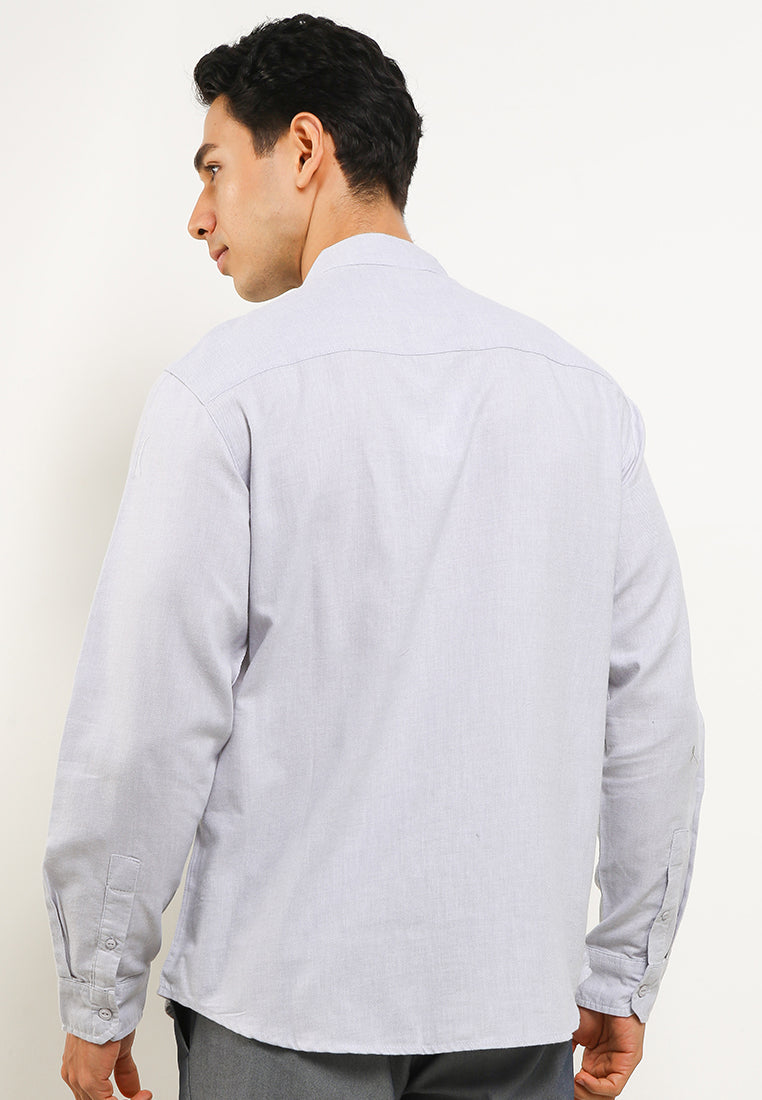 Kemeja Lengan Panjang Slim Fit | LS MC 420 01 - Light Grey