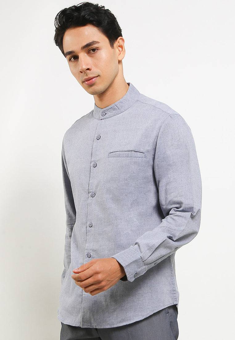 Kemeja Lengan Panjang Slim Fit | LS MC 420 01 - Navy