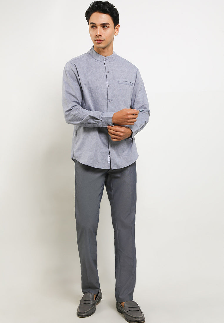 Kemeja Lengan Panjang Slim Fit | LS MC 420 01 - Navy