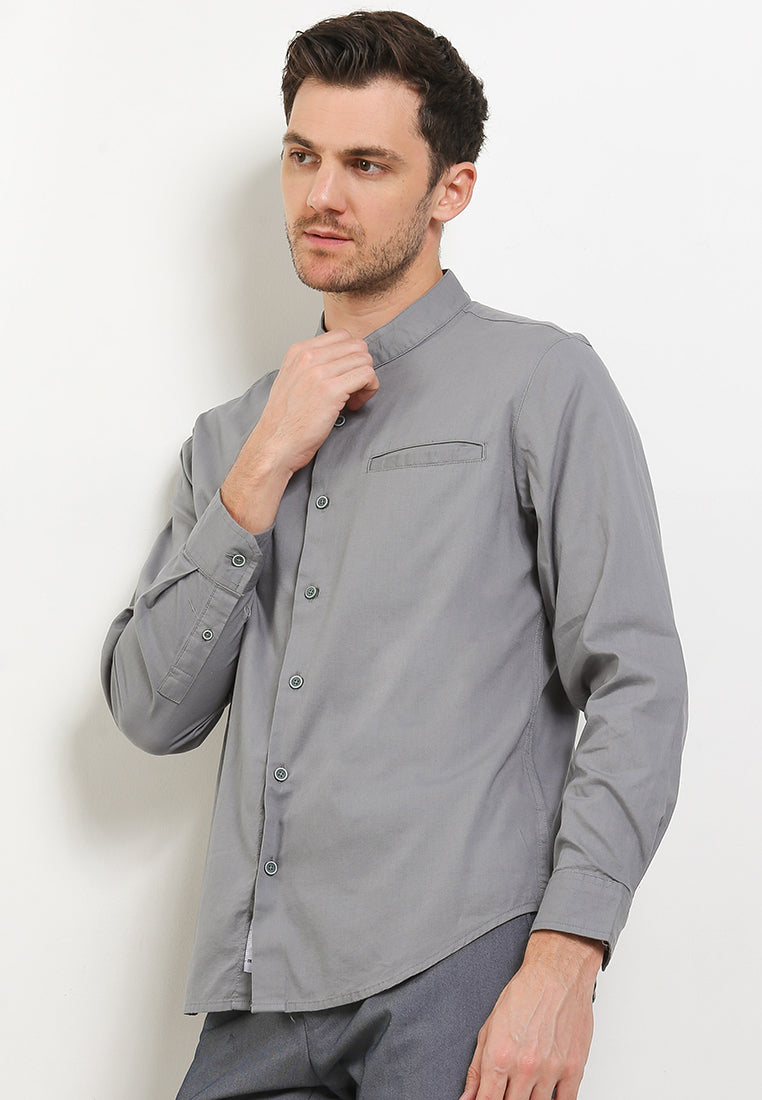 Kemeja Lengan Panjang Slim Fit | LS MC 501 - Grey