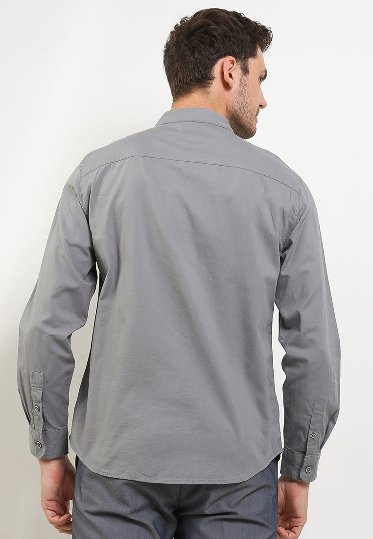 Kemeja Lengan Panjang Slim Fit | LS MC 501 - Grey