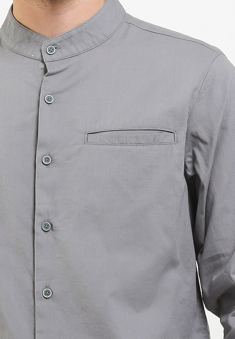 Kemeja Lengan Panjang Slim Fit | LS MC 501 - Grey