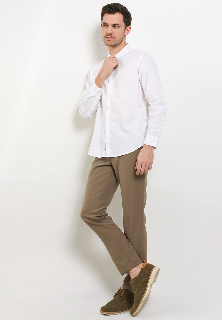 Kemeja Lengan Panjang Slim Fit | LS MC 508 - White