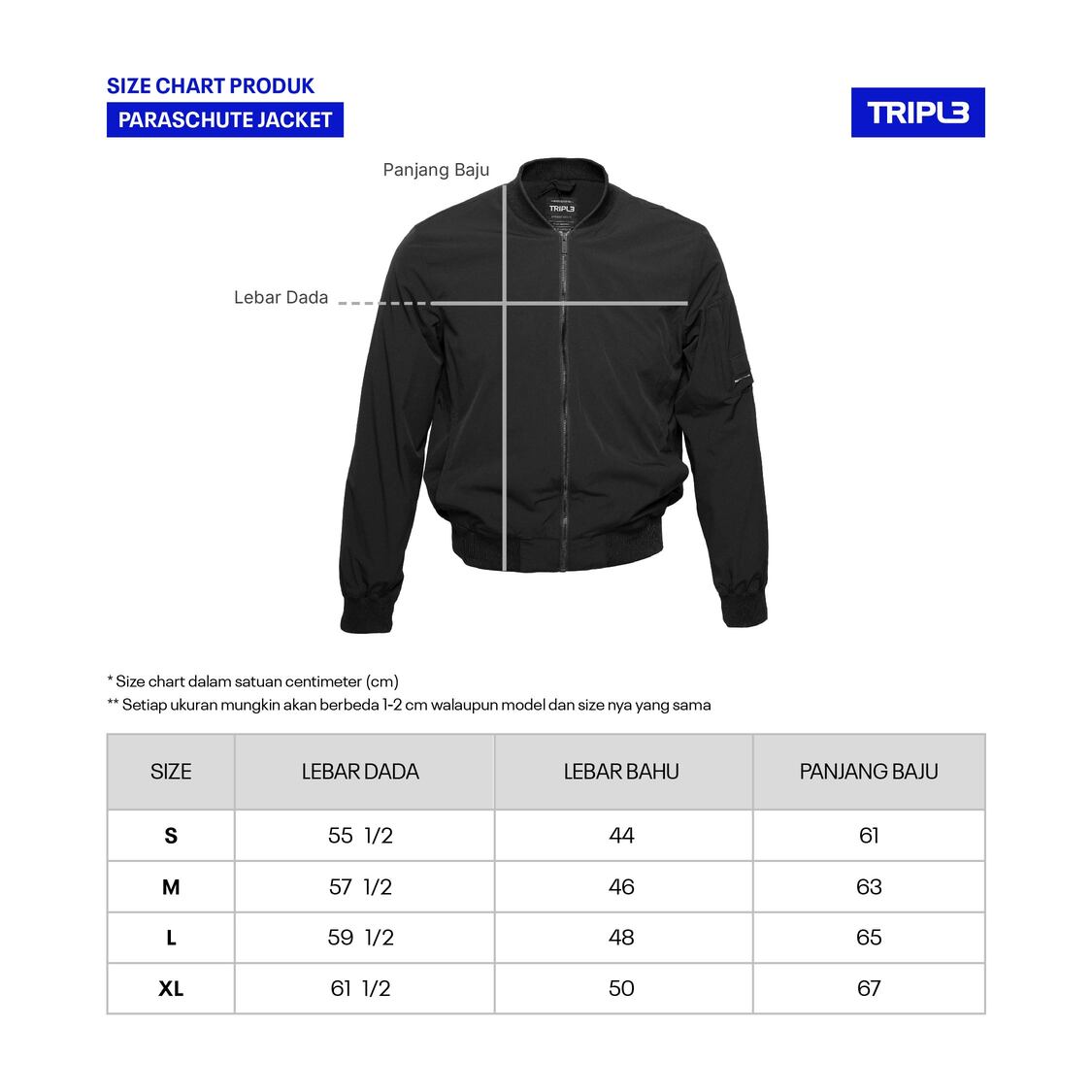 Jaket Bomber Parasut | JK PRS 535 11 - Black