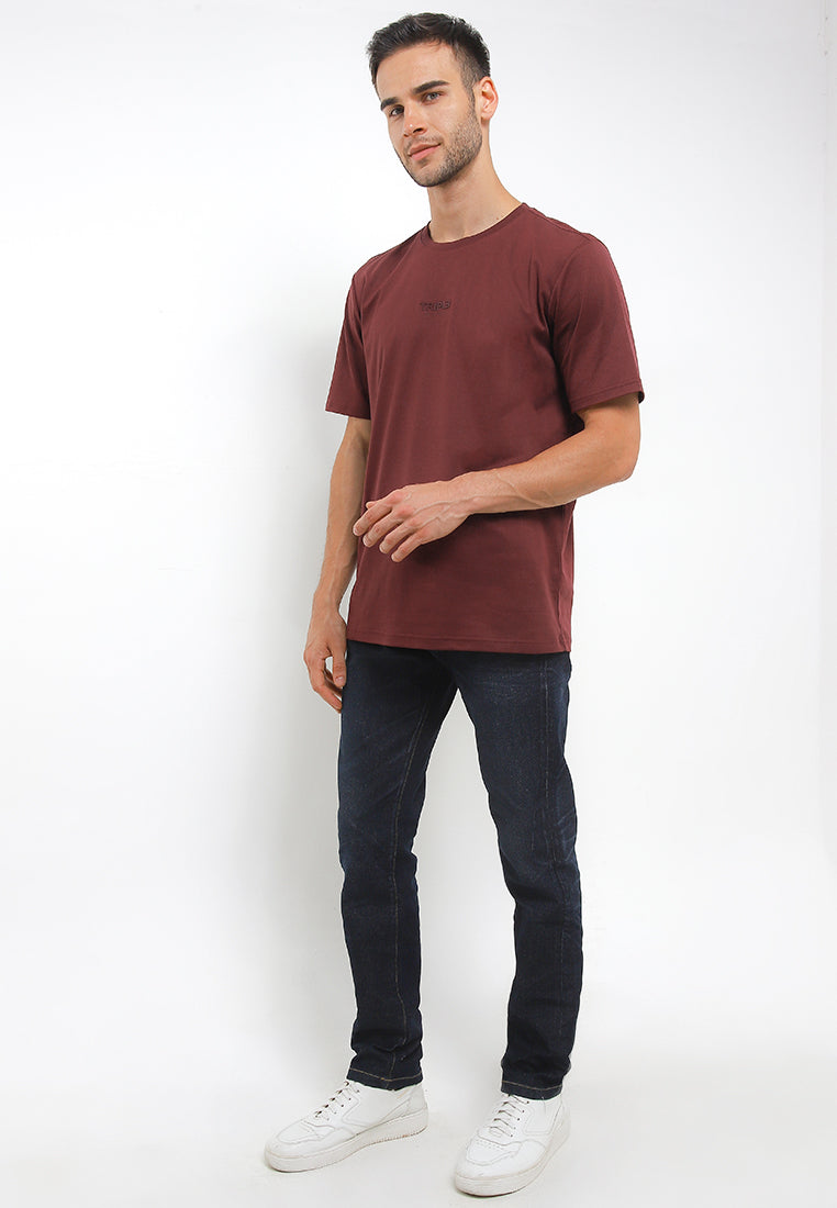 Tshirt Regular Fit | YTS 100 - Maroon