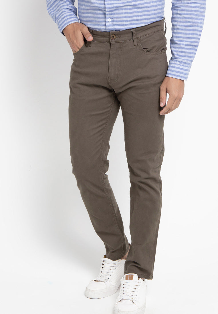 Celana Basic Stretch | 304 828 - Dark Brown