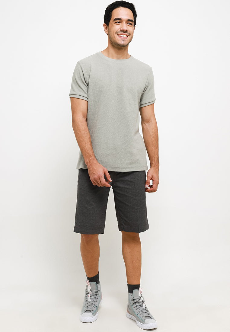 Celana Pendek Chinos Stretch | 324 848 - Mid Grey