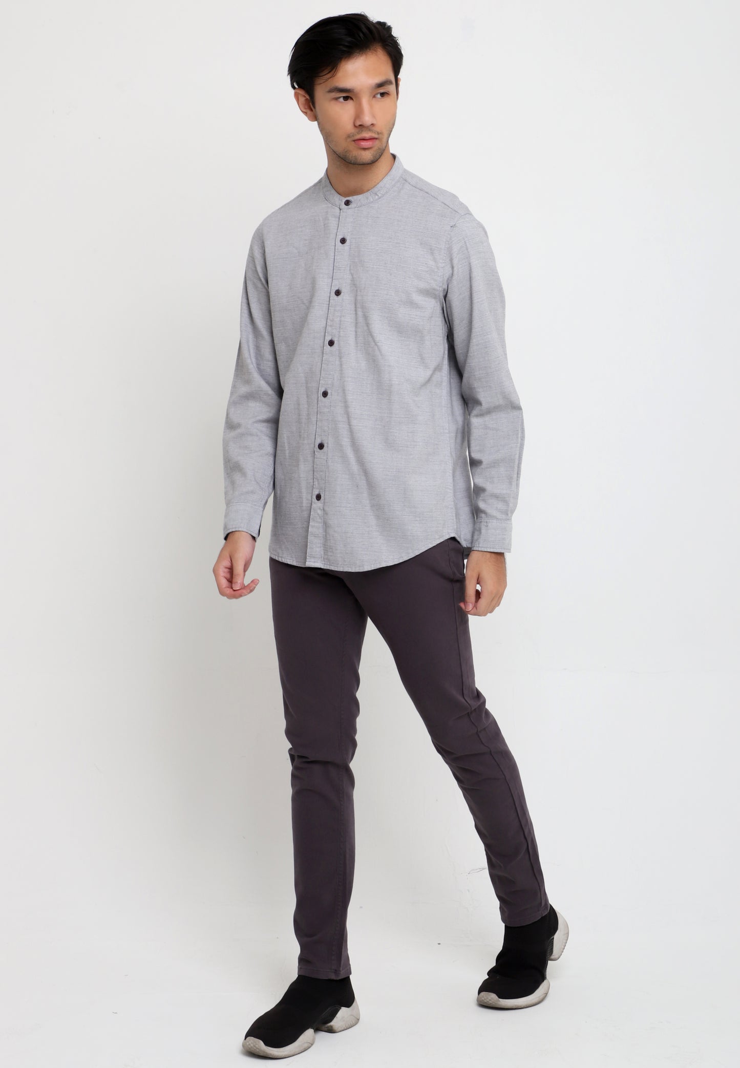 Kemeja Lengan Panjang Slim Fit | LS MC 408 - Grey