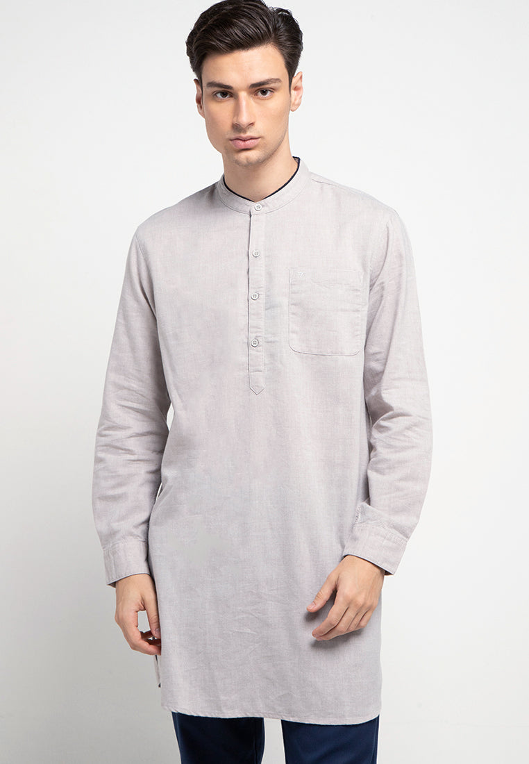 Kemeja Koko Lengan Panjang Regular Fit | LS KK 420 - Cream