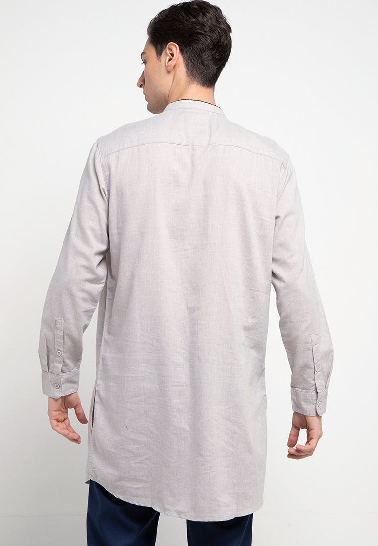 Kemeja Koko Lengan Panjang Regular Fit | LS KK 420 - Cream