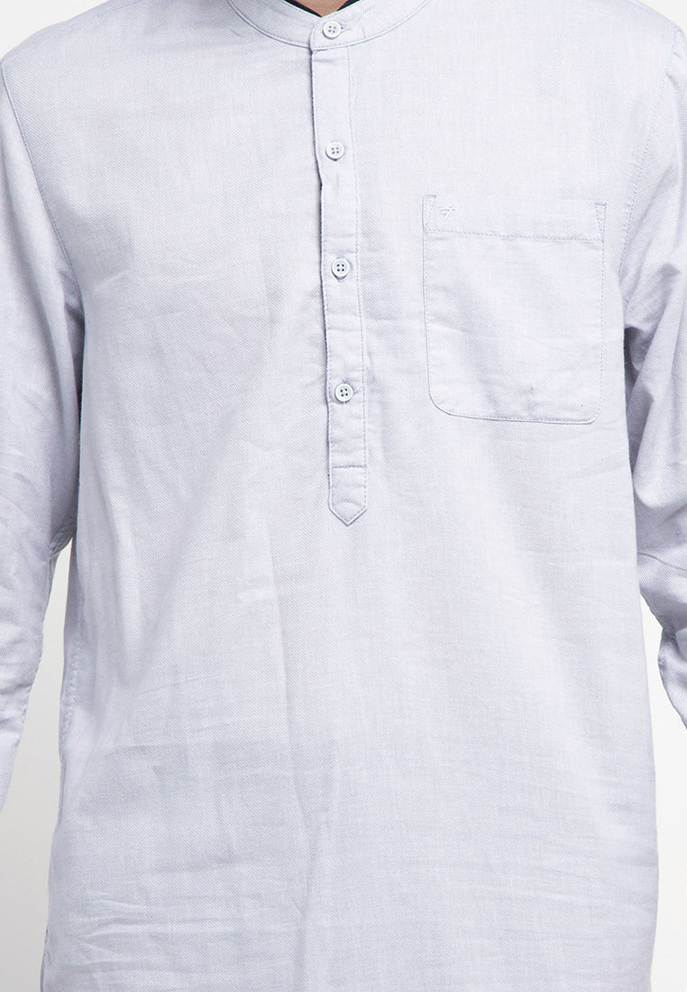 Kemeja Koko Lengan Panjang Regular Fit | LS KK 420 - Light Grey