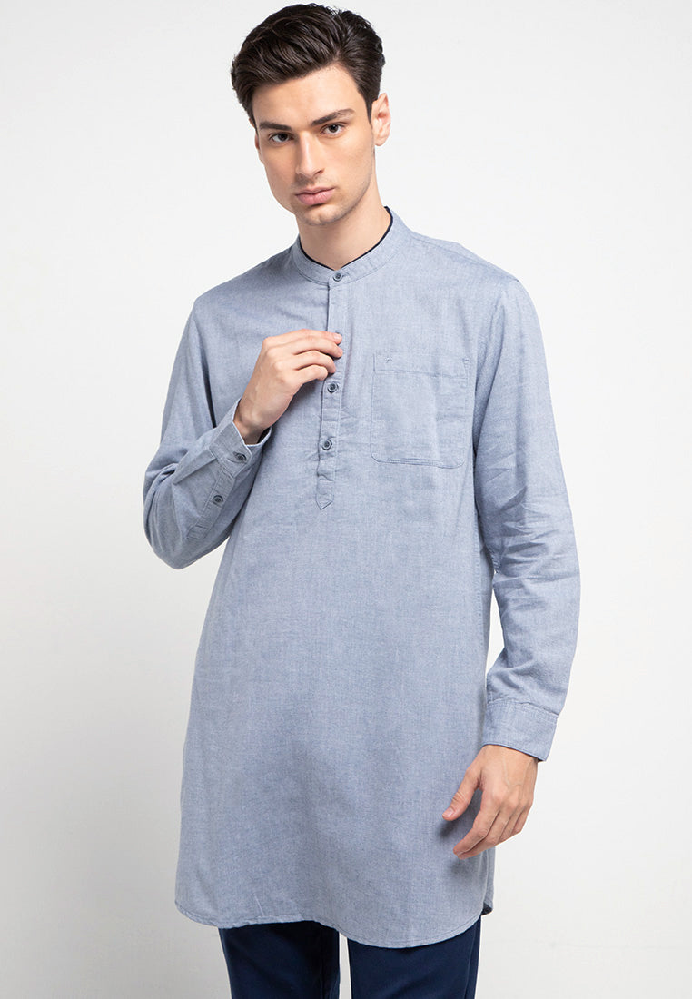 Kemeja Koko Lengan Panjang Regular Fit | LS KK 420 - Navy