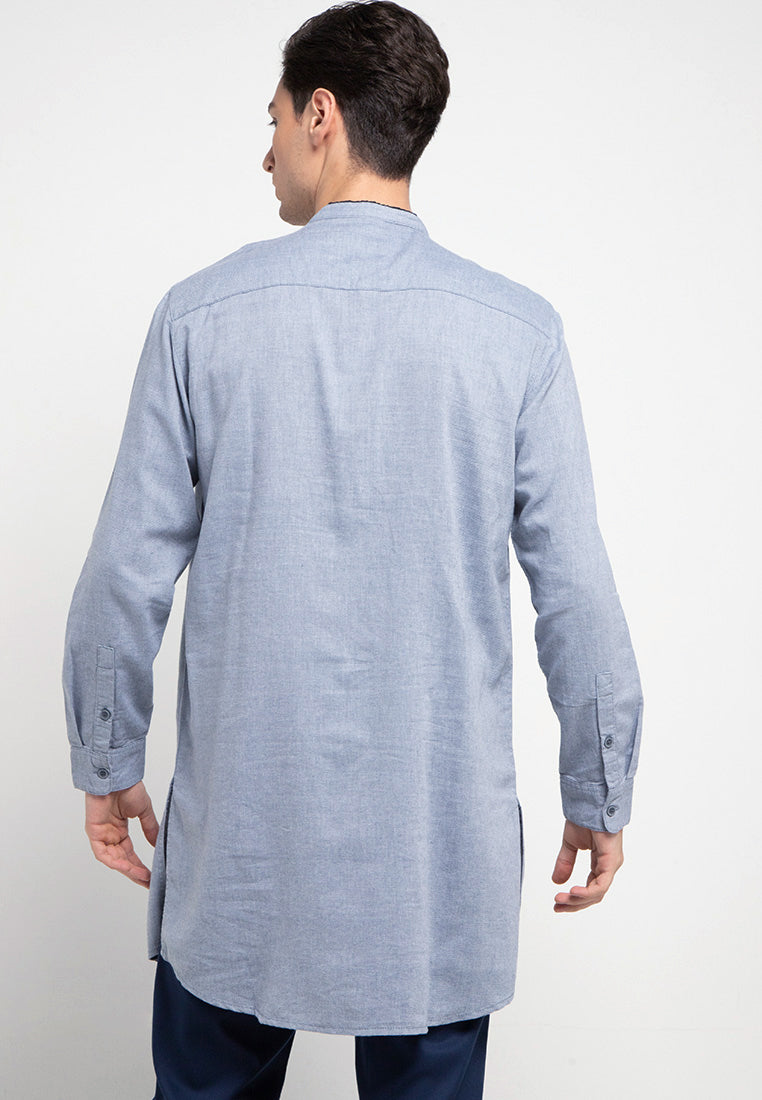 Kemeja Koko Lengan Panjang Regular Fit | LS KK 420 - Navy