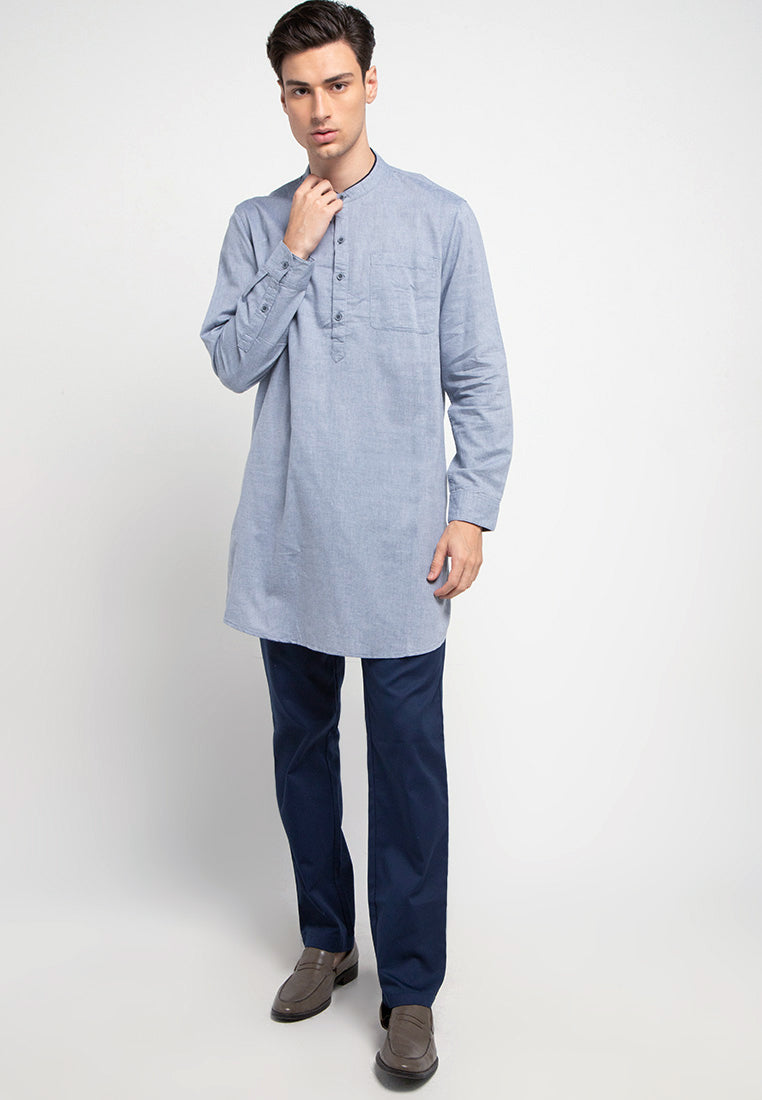 Kemeja Koko Lengan Panjang Regular Fit | LS KK 420 - Navy