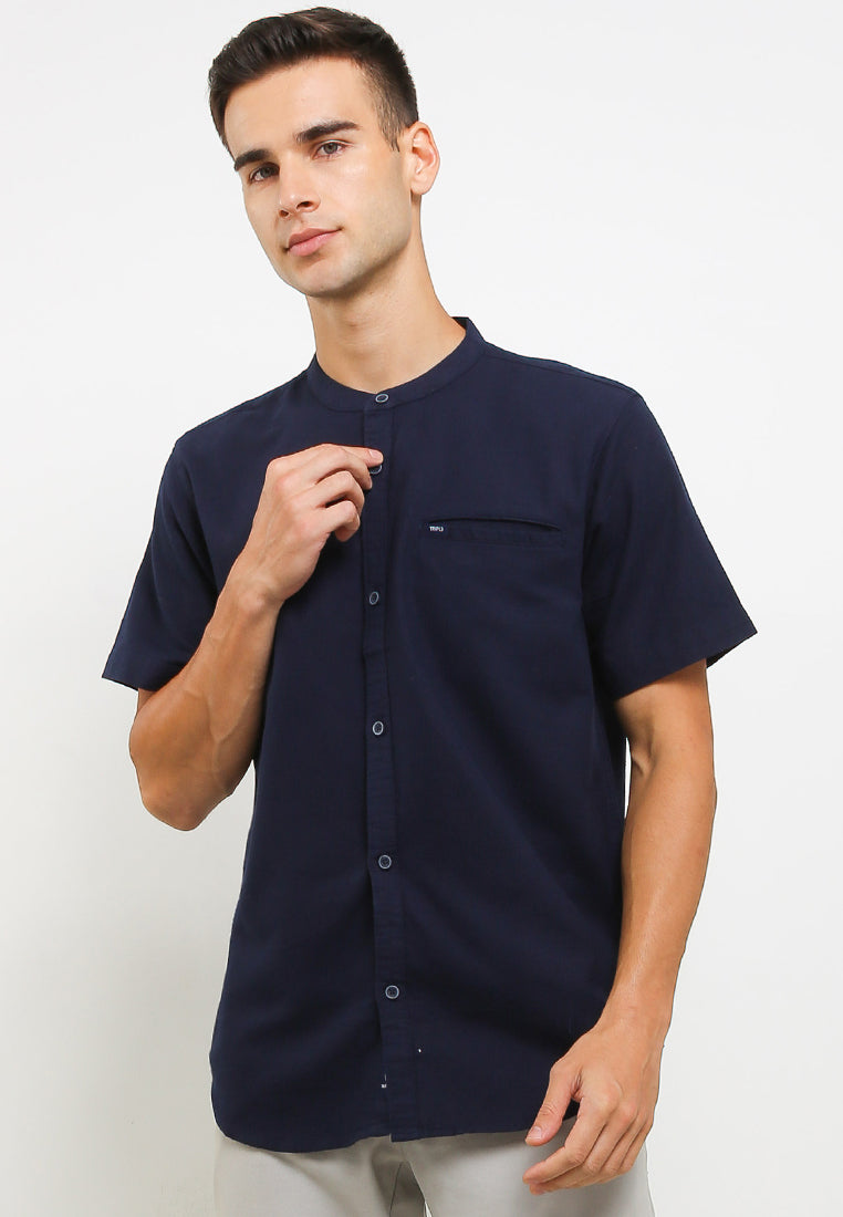 Kemeja Lengan Pendek Slim Fit | SS MC 473 - Navy