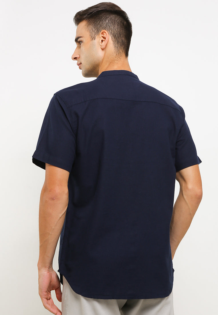 Kemeja Lengan Pendek Slim Fit | SS MC 473 - Navy