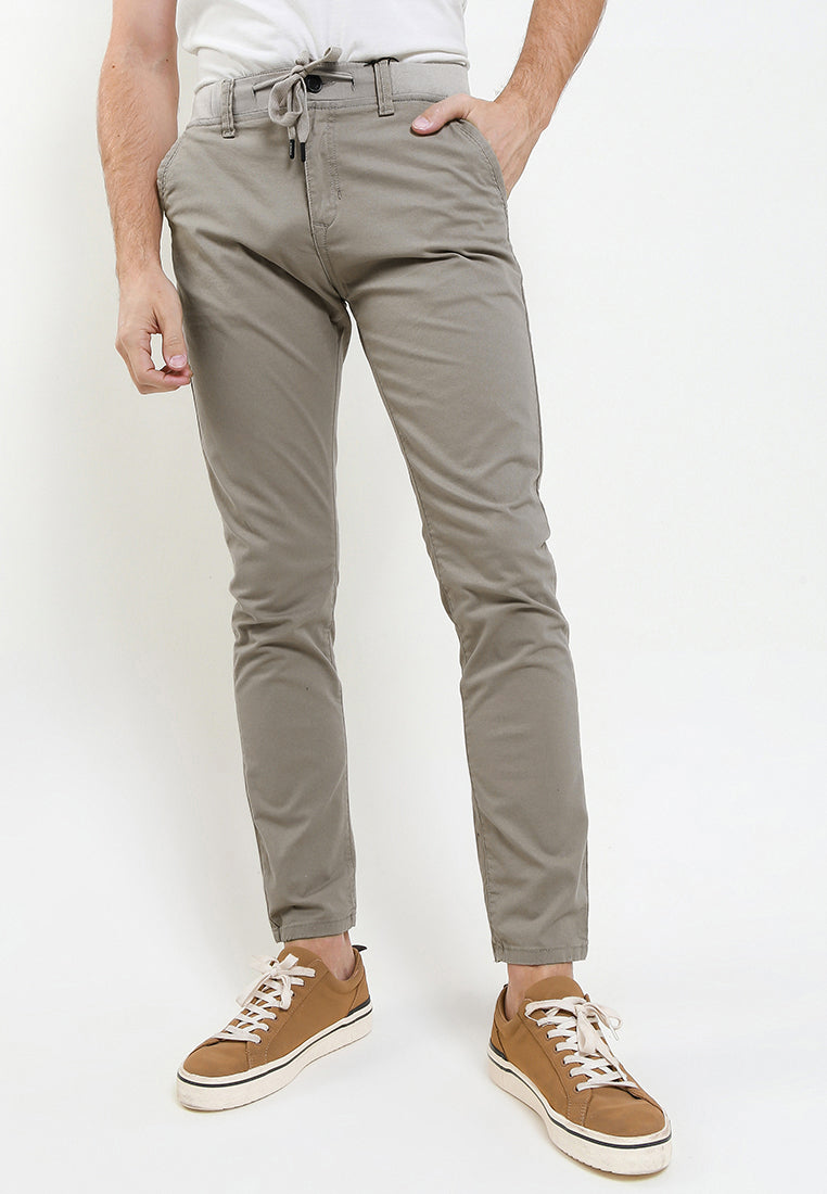 TRIPLE Celana Jogger Pant Stretch Slim Fit (261 828 JG MGR) - Mid Grey