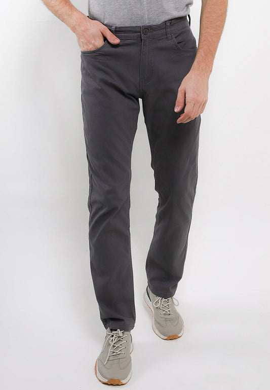 TRIPLE Celana Basic Stretch Regular Slim (304 858 DGR) - Dark Grey