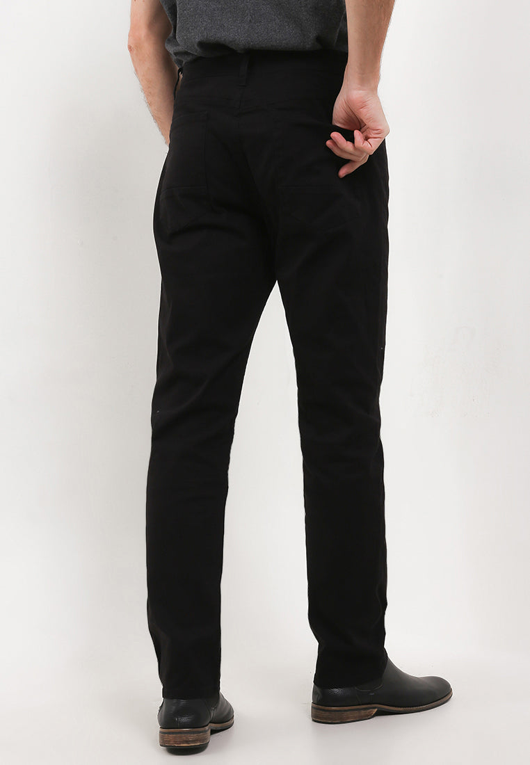 TRIPLE Celana Basic Stretch Regular Slim (304 858 BLK) - Black