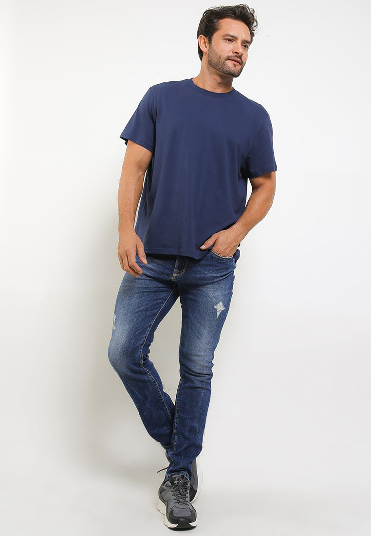 TRIPLE Celana Jeans Stretch Slim Fit | 338 828 02 BWB - Medium Wash
