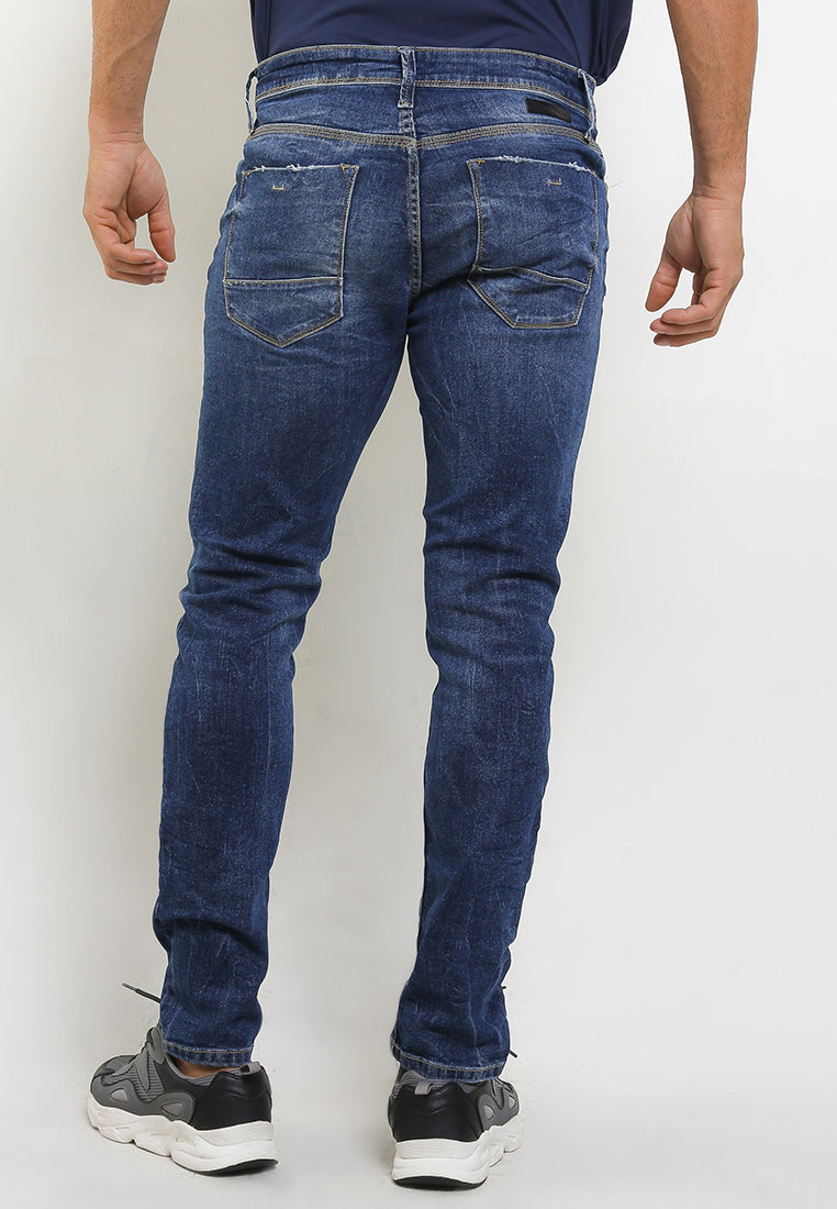 TRIPLE Celana Jeans Stretch Slim Fit | 338 828 02 BWB - Medium Wash