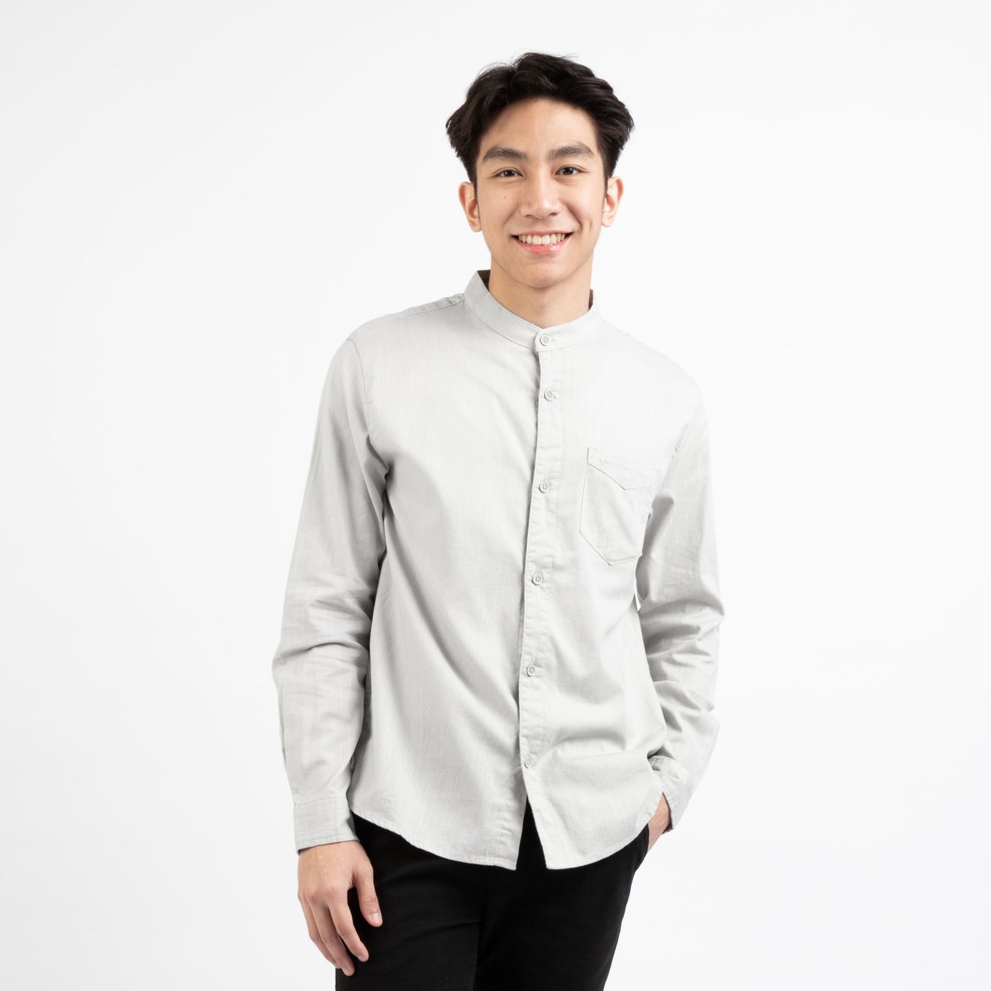 TRIPLE Kemeja Lengan Panjang Slim Fit (LS MC 544)