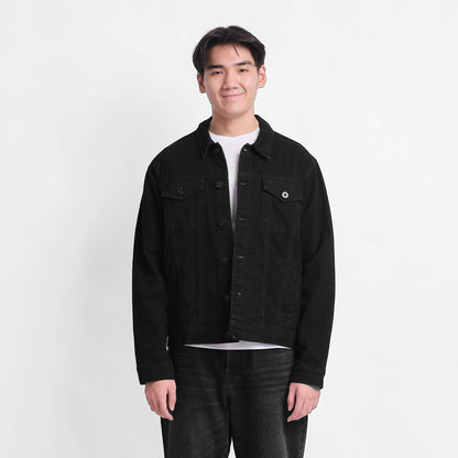 TRIPLE Jaket Denim Reguler Slim (JK DNM 555 04 GW)- Hitam Pekat