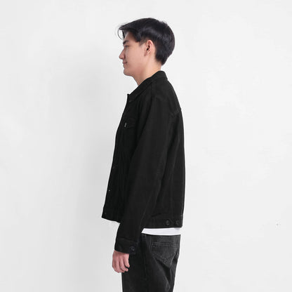 TRIPLE Jaket Denim Reguler Slim (JK DNM 555 04 GW)- Hitam Pekat
