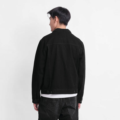 TRIPLE Jaket Denim Reguler Slim (JK DNM 555 04 GW)- Hitam Pekat