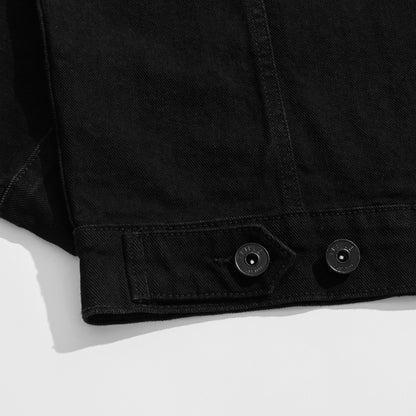 TRIPLE Jaket Denim Reguler Slim (JK DNM 555 04 GW)- Hitam Pekat