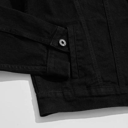 TRIPLE Jaket Denim Reguler Slim (JK DNM 555 04 GW)- Hitam Pekat